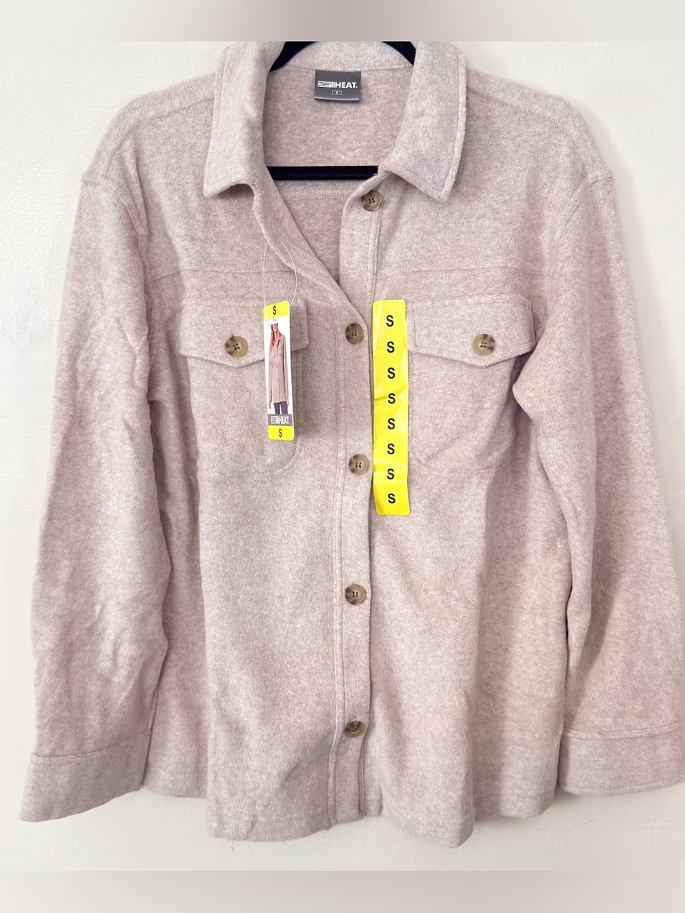32 Degreez Heat-Women's Cream Shacket Jacket - Small